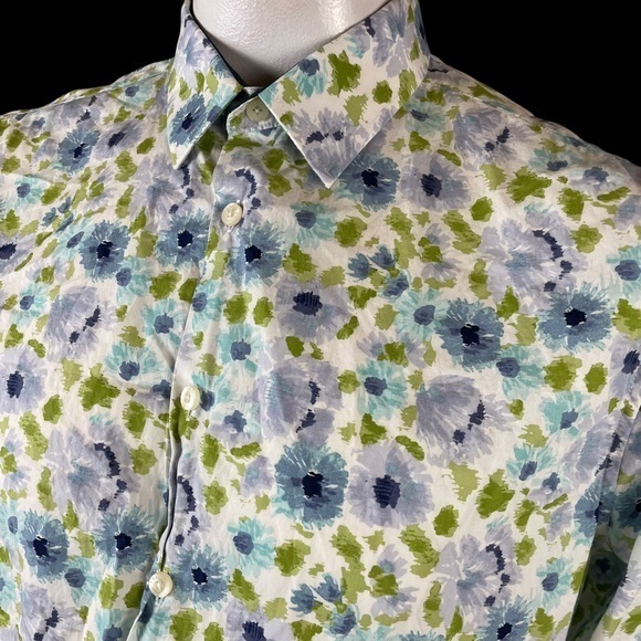 John Lennon Button Up Shirt XL Floral Pattern Shirt Long Sleeve T250 - Picture 2 of 11